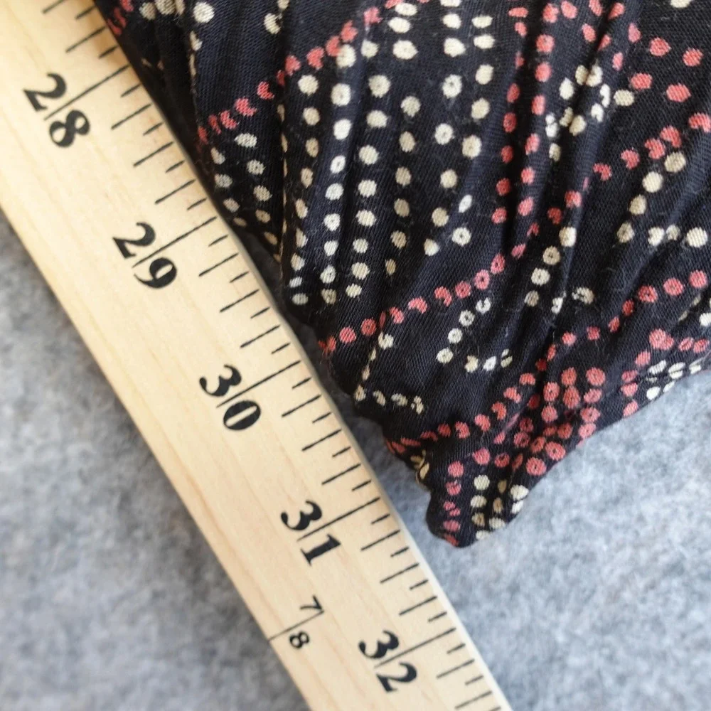 Vintage 90s Angie Harem Jumpsuit Womens S Black Geometric Beachy Boho Romper